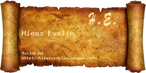 Hiesz Evelin névjegykártya